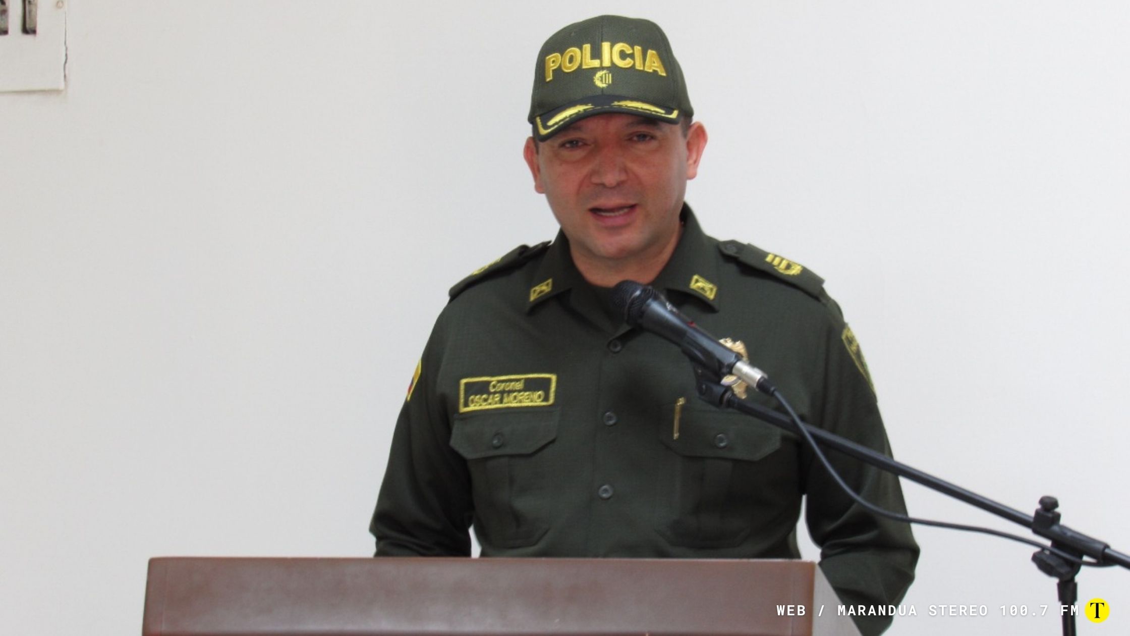 General Oscar Antonio Moreno, comandante de la Región 7 de Policía Nacional de Colombia. Web / Marandua Stereo 100.7 FM